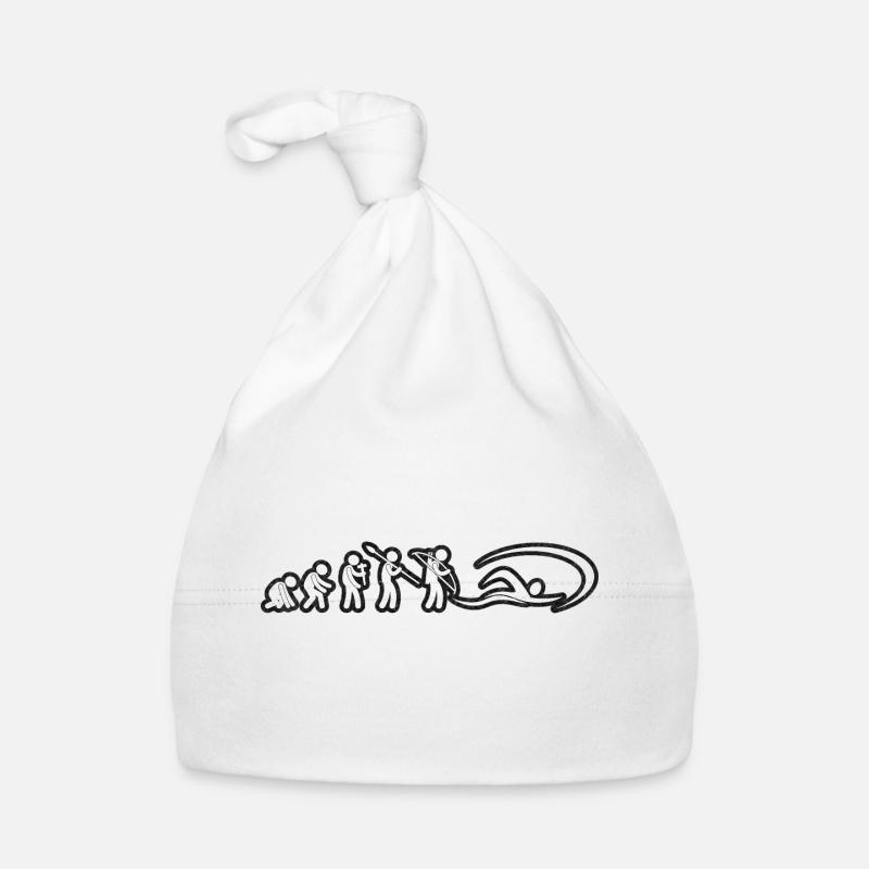 Evolution Swimmer Blanc Grunge Bonnet bio Bébé