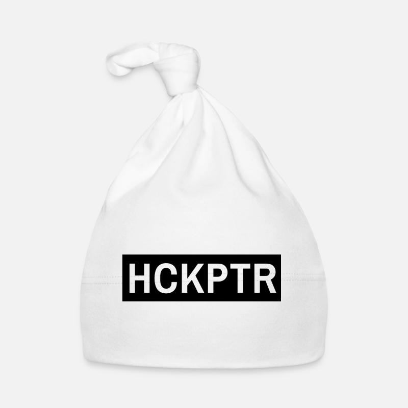Hackepeter Schriftzug, schwarz, hckptr Baby Bio-Mütze
