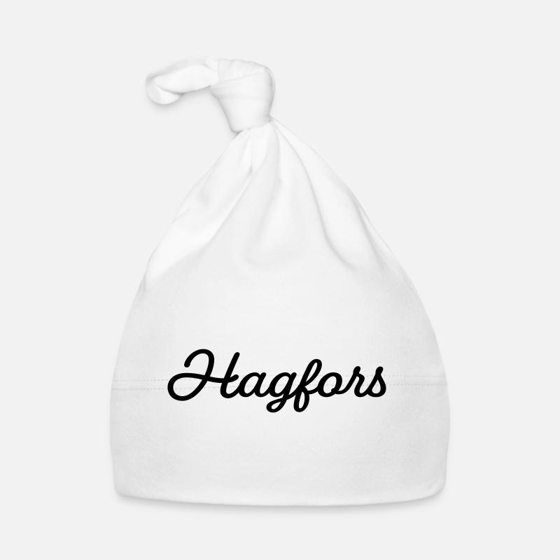 Hagfors noir - Bonnet bio Bébé - blanc