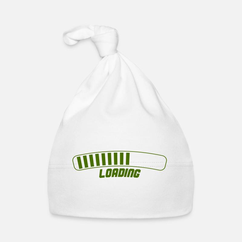 Retro Loading Screen Green Organic Baby Cap