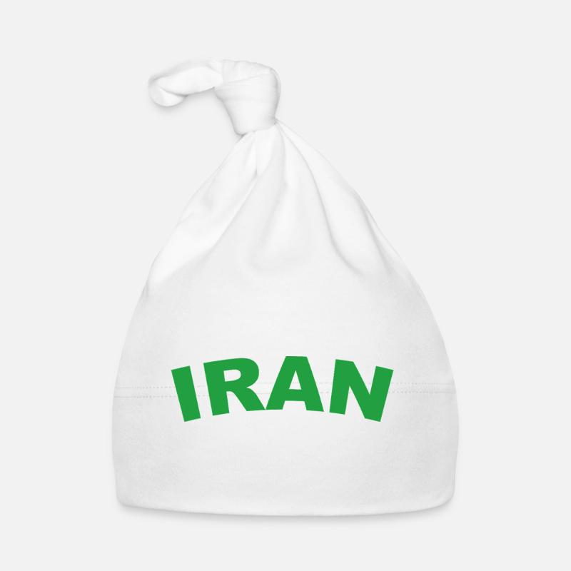 Iran en vert – Conception de texte puissante Bonnet bio Bébé
