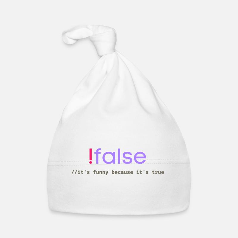 Ifalse Funny Coder Programming Pun Organic Baby Cap