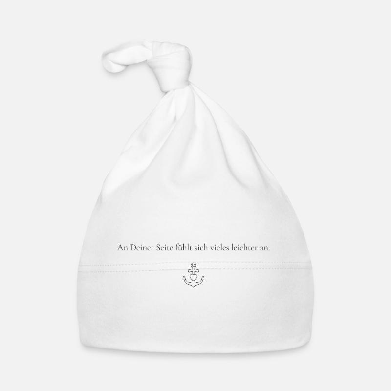 At your side, many things feel easier - Organic Baby Cap - white