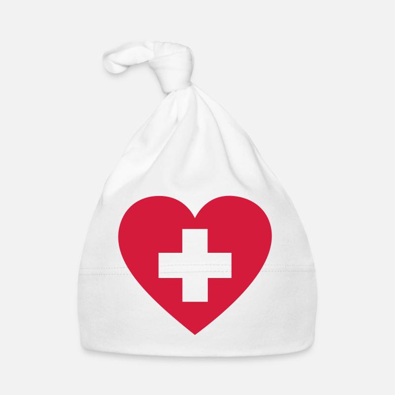 Heart, first aid Organic Baby Cap