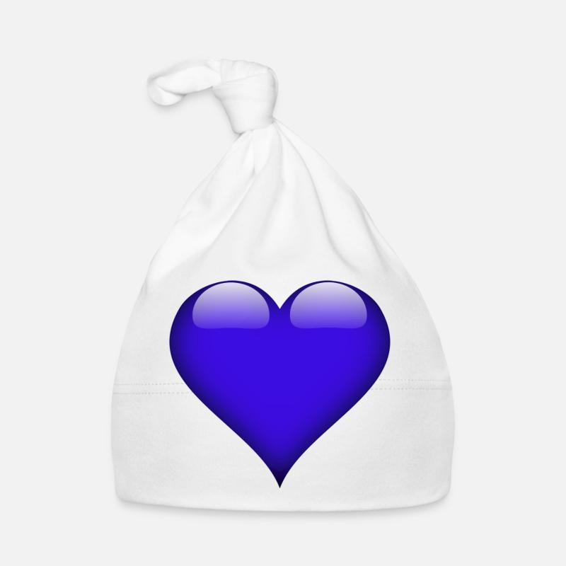 Cœur bleu brillant Bonnet bio Bébé