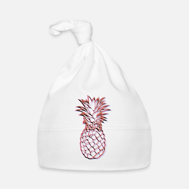 Red Pineapple Baby Bio-Mütze