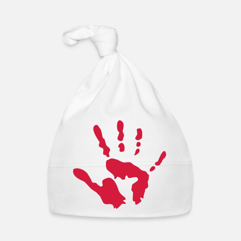 Abstrakte Handform mit lebendiger Farbe Baby Bio-Mütze