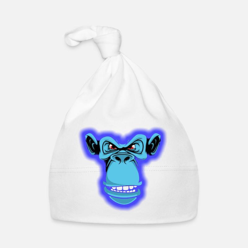 Blauer Affe Baby Bio-Mütze