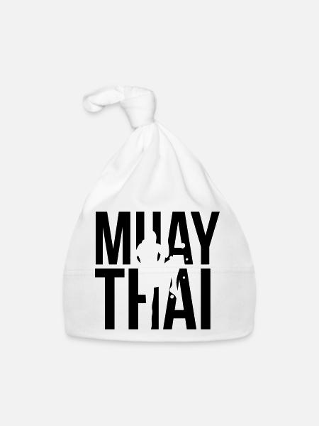 muay thai - Baby Bio-Mütze - Weiß - Vorne