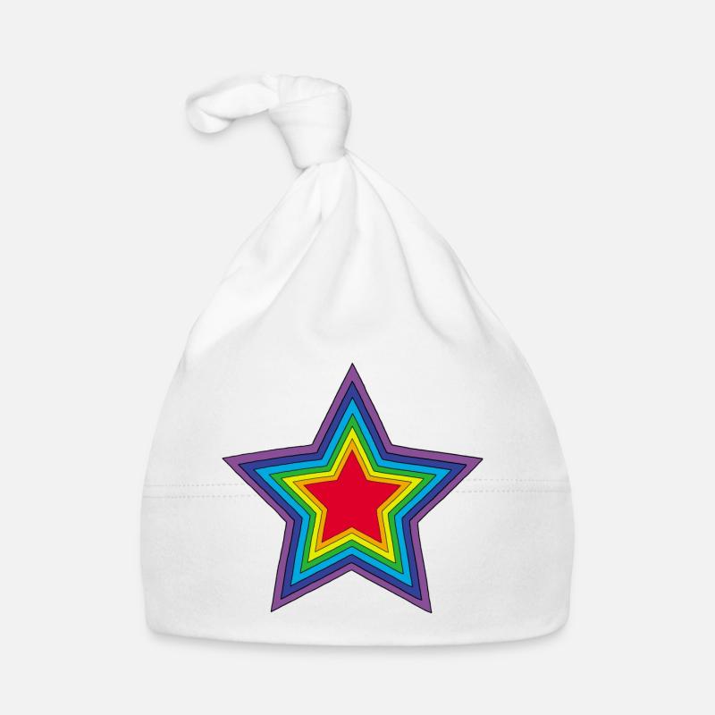 Rainbow star Organic Baby Cap