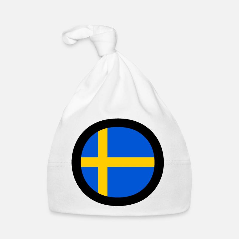 Drapeau suède Bonnet bio Bébé