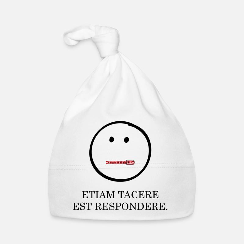 Silence is also a Latin answer Organic Baby Cap