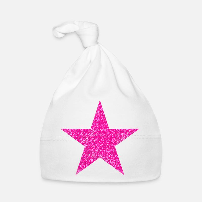 Pink Stern mit Textur Baby Bio-Mütze