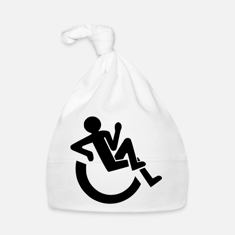 Utilisateur de fauteuil roulant détendu, roller, handicapé # Bonnet bio Bébé