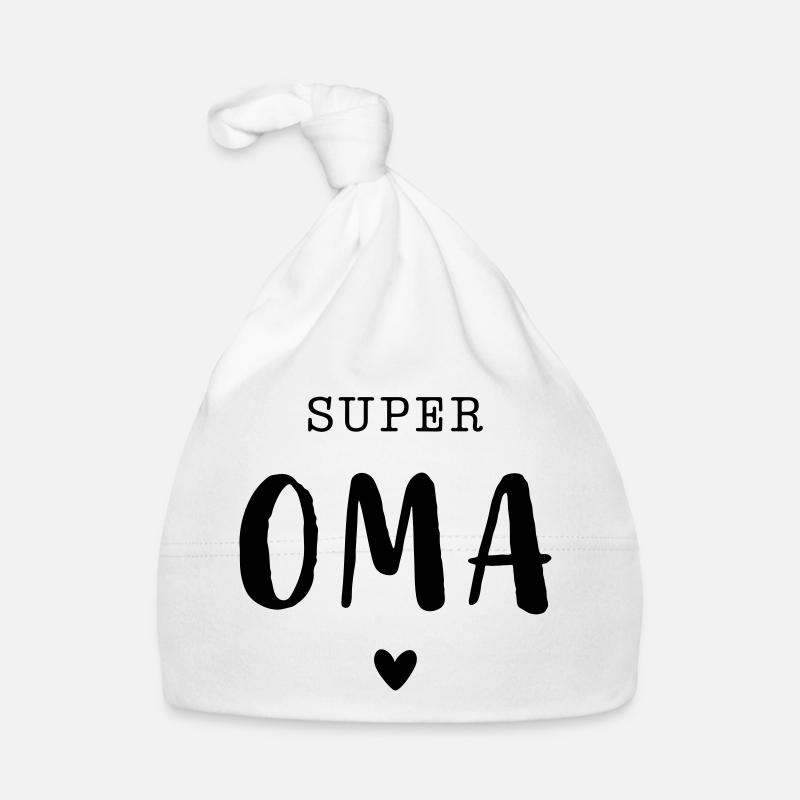 Super Oma mit Herz Baby Bio-Mütze