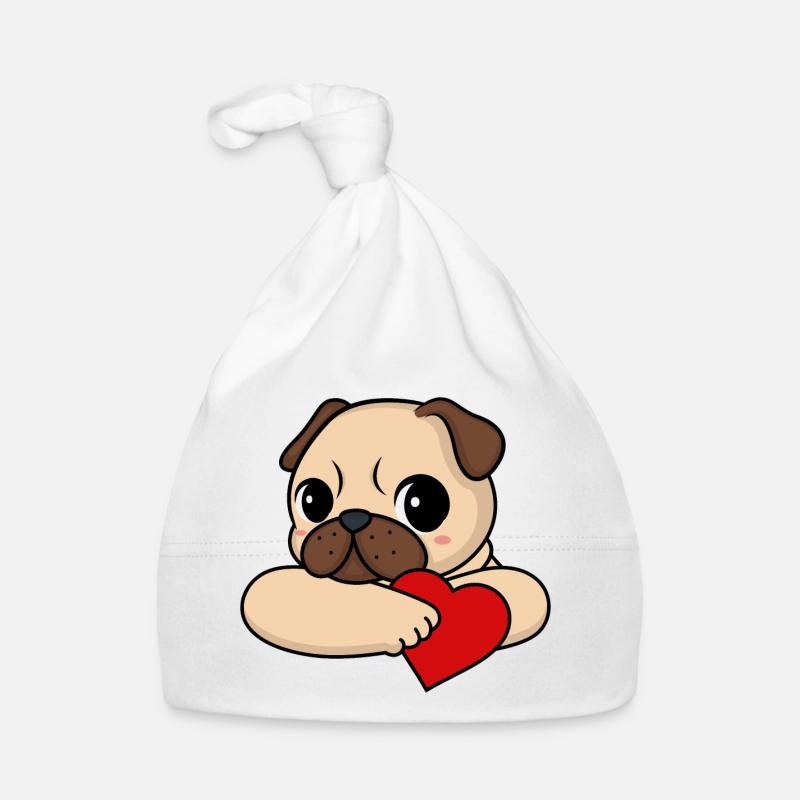 Carlin avec du cœur Bonnet bio Bébé