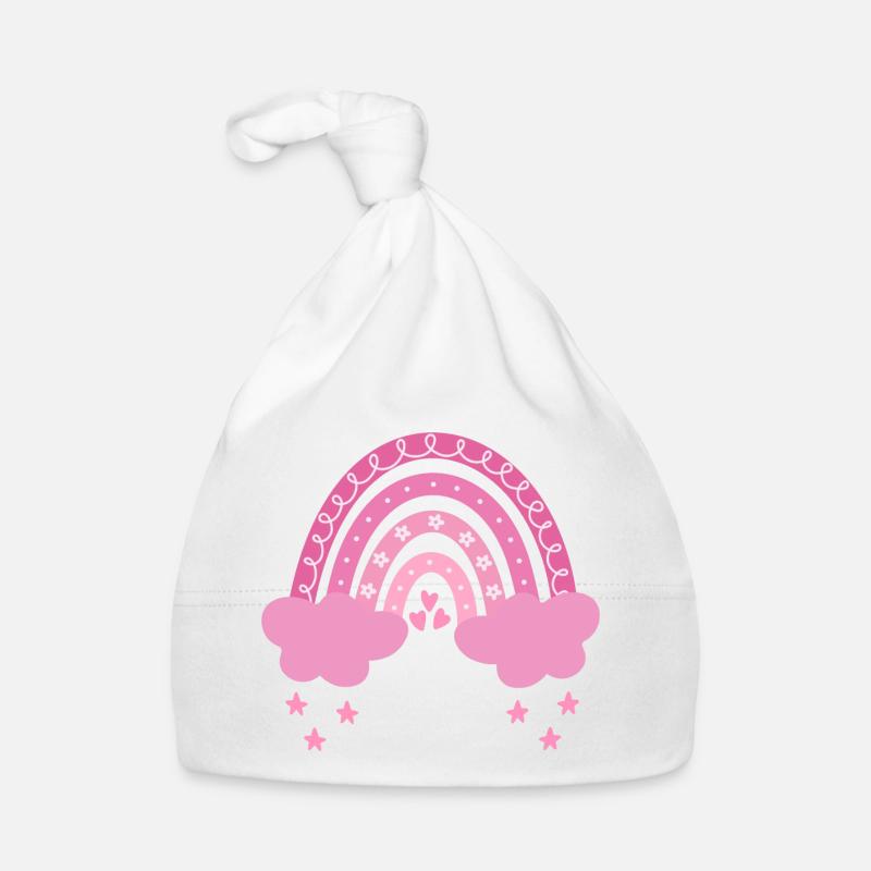 Boho Regenbogen Baby Bio-Mütze