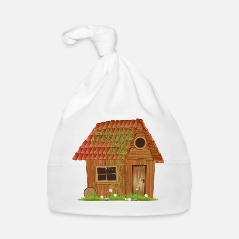 small windswept rustic hut Organic Baby Cap