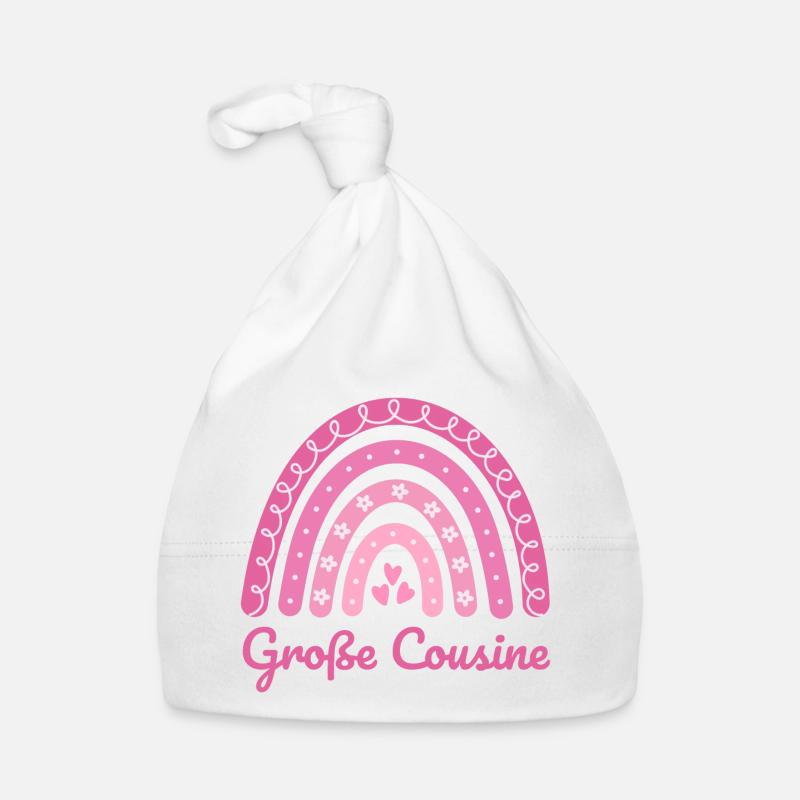 Große Cousine Boho Regenbogen Baby Bio-Mütze