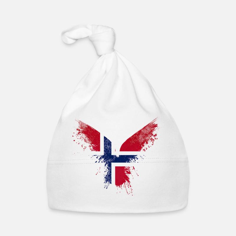 Drapeau de la Norvège Bonnet bio Bébé