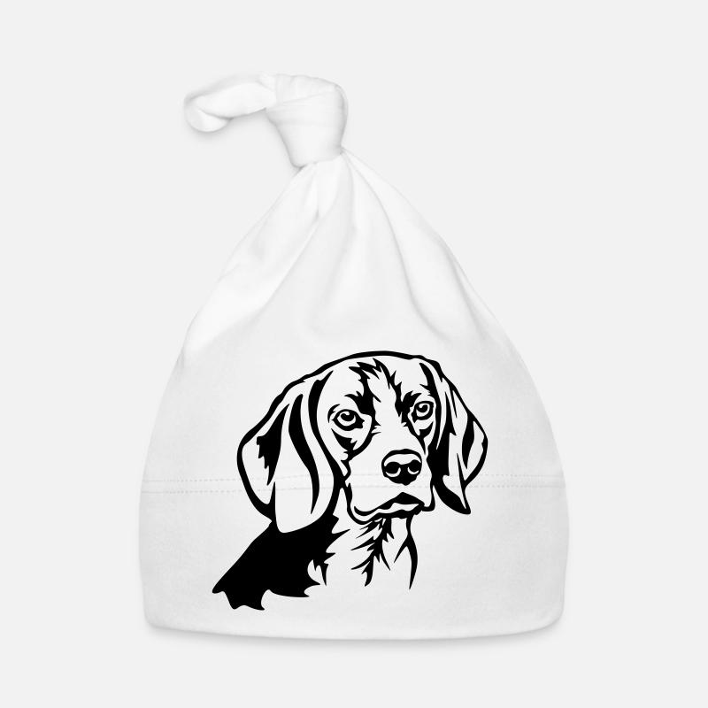 Beagle Kopf Baby Bio-Mütze