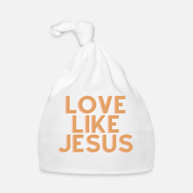 Aimer comme Jésus - Citation chrétienne Bonnet bio Bébé