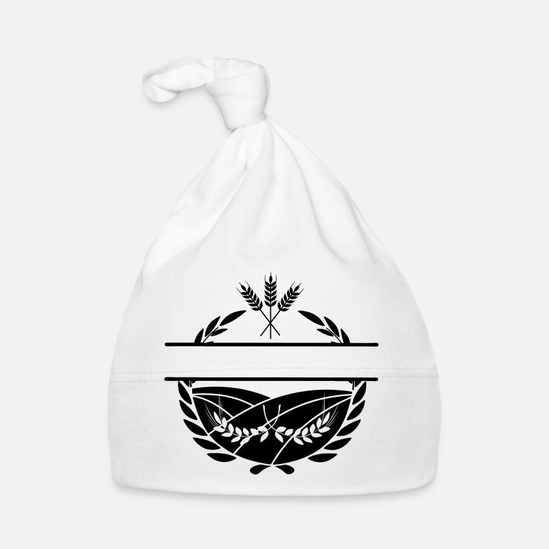Text space Laurel wreath farmer Organic Baby Cap