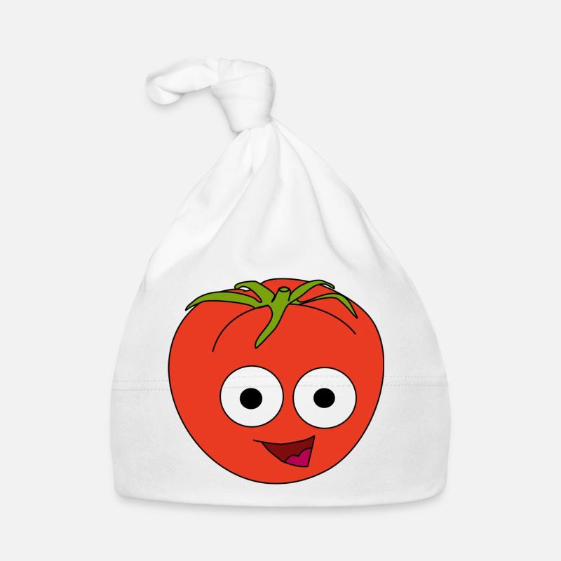 Tomate avec visage Bonnet bio Bébé