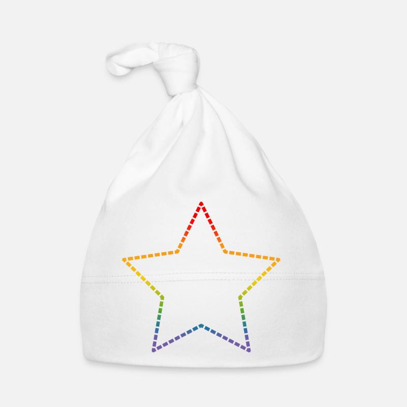 LGBTQI Regenbogen Stern Kontur lgbt csd tshirt Baby Bio-Mütze