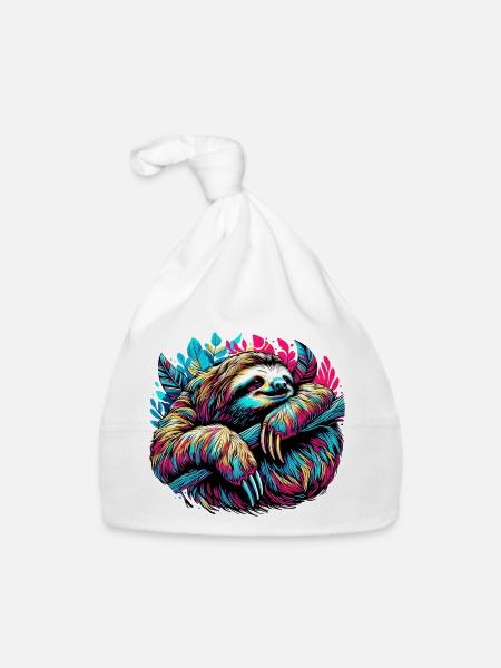Paresse - Bonnet bio Bébé - blanc - Devant