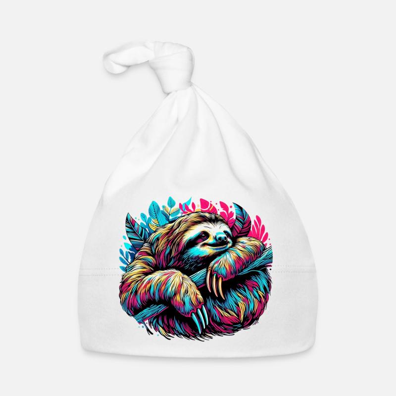 Faultier Baby Bio-Mütze