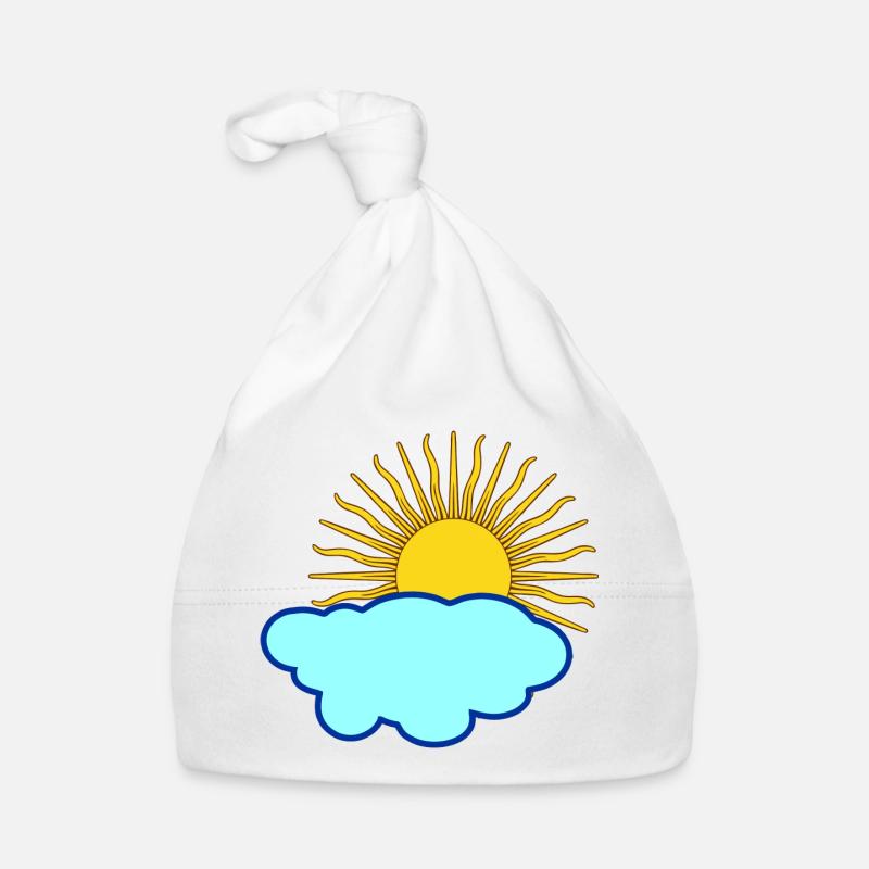 Sonne hinter Wolke Baby Bio-Mütze