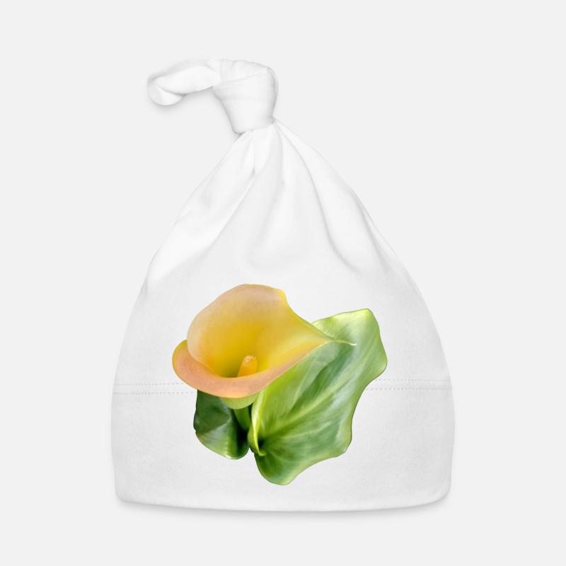 YELLOW CALLA LILY Organic Baby Cap