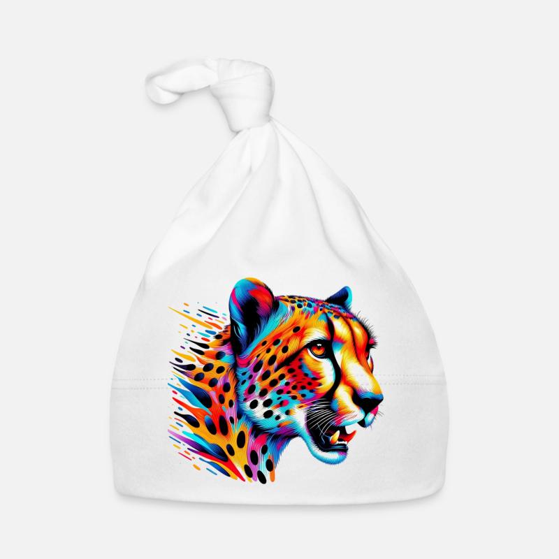 Guépard - Bonnet bio Bébé - blanc