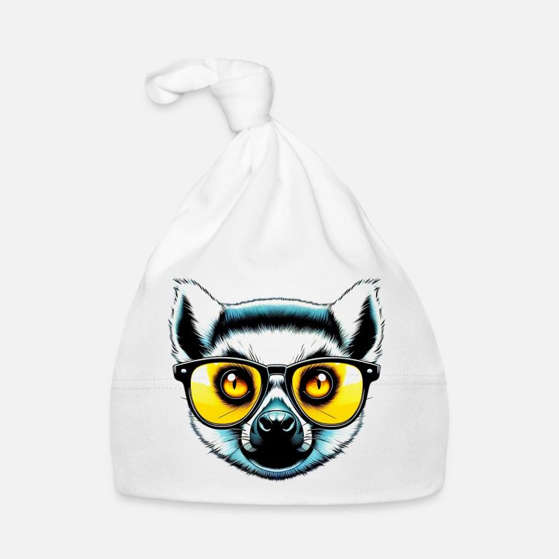 Lémurien avec lunettes de soleil Bonnet bio Bébé