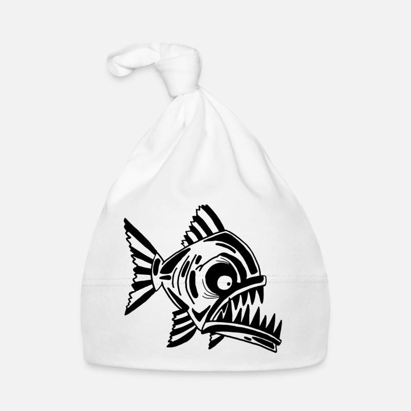 Fleischfressender Schwarzfisch Baby Bio-Mütze
