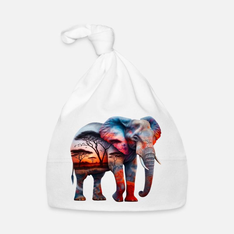 Éléphant Bonnet bio Bébé