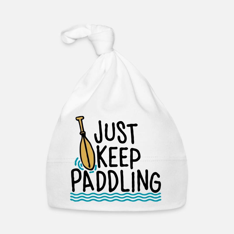 Just Keep Paddling - Organic Baby Cap - white