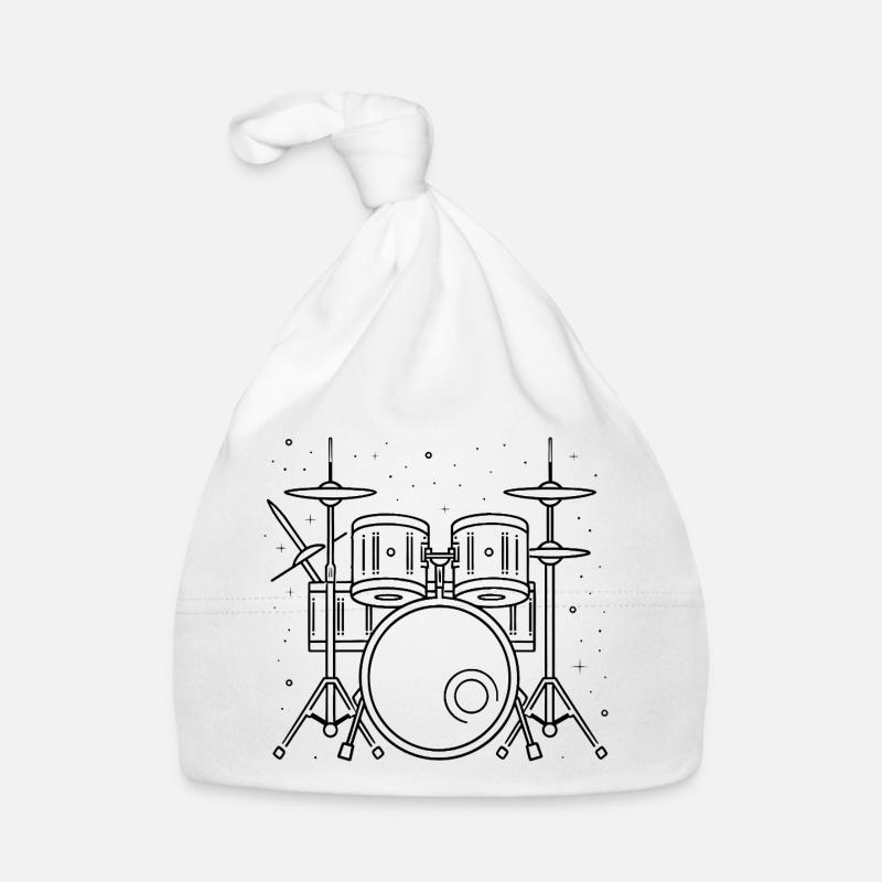 Drum Set Drawing Organic Baby Cap