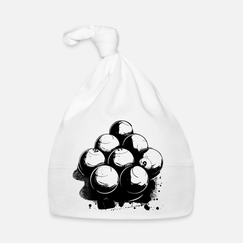 Billiards Drawing Organic Baby Cap