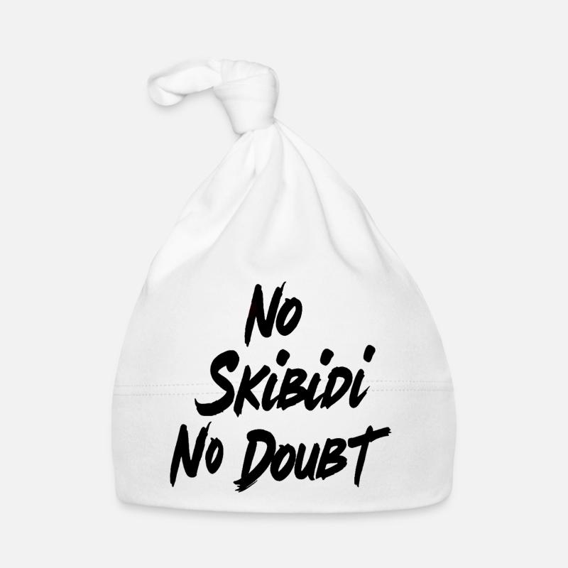 No Skibidi No - Conception de citation de mème viral Bonnet bio Bébé