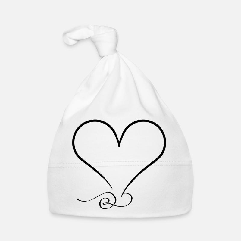 Ornate heart – minimalist & unique Organic Baby Cap