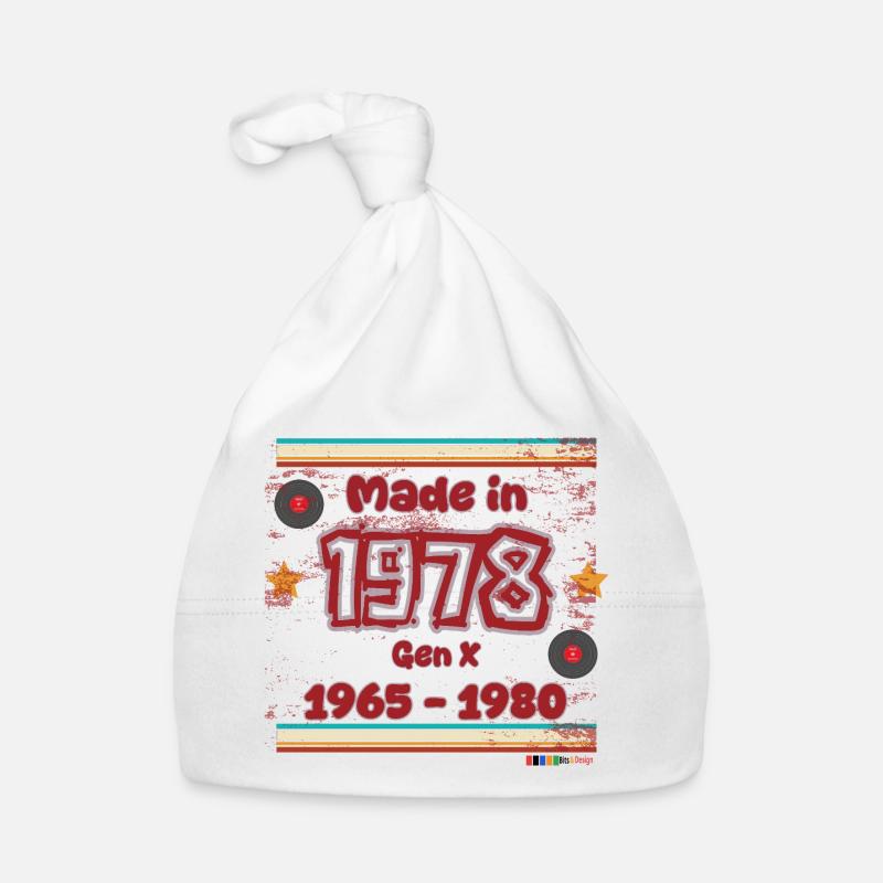 Design rétro de la génération des années 70 Bonnet bio Bébé