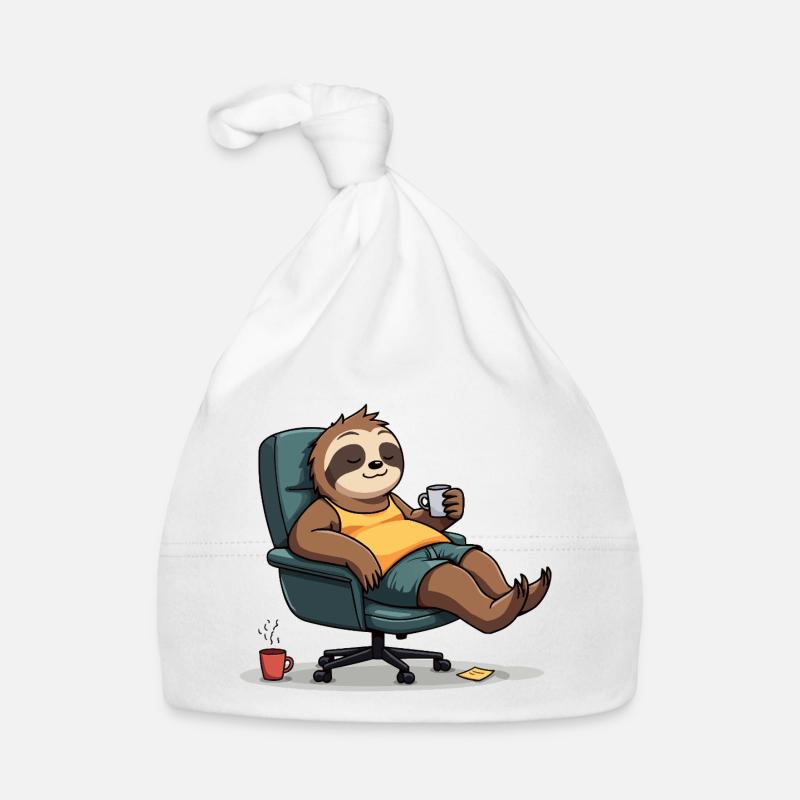 Office? First coffee! – Sloth Style Organic Baby Cap