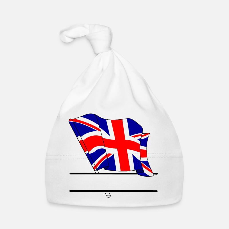 British flag with your own text – personal design Organic Baby Cap