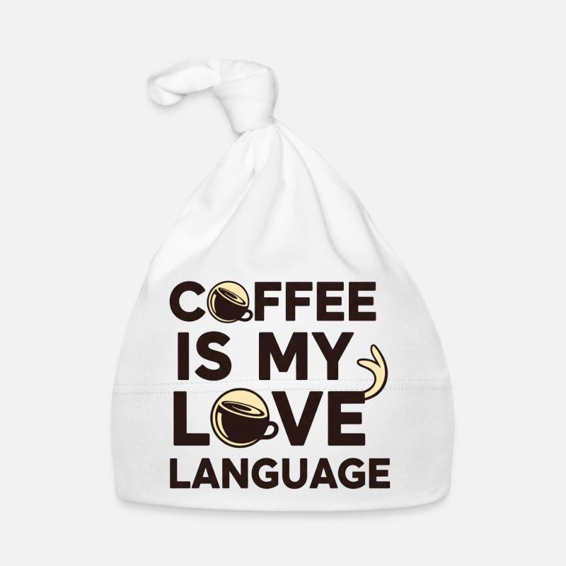 Coffee is My Love Language – Bold Text Minimal Cof Bonnet bio Bébé