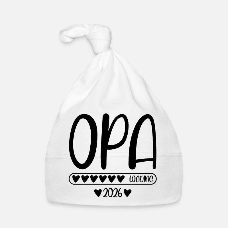 Opa 2026 loading - Baby Bio-Mütze - Weiß
