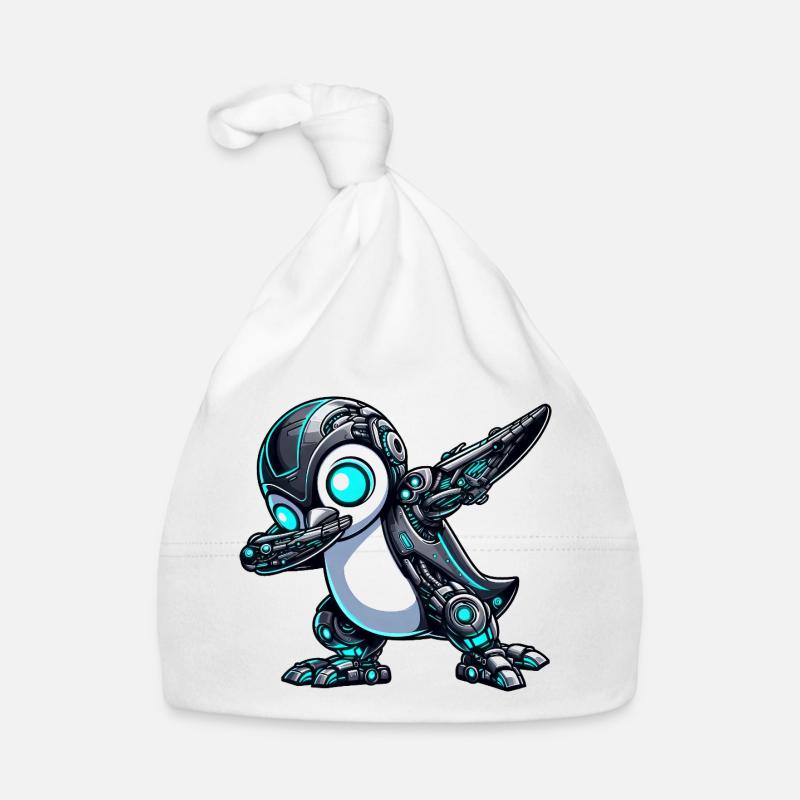 Cool dessin animé pingouin robot astronaute Mech dab Bonnet bio Bébé