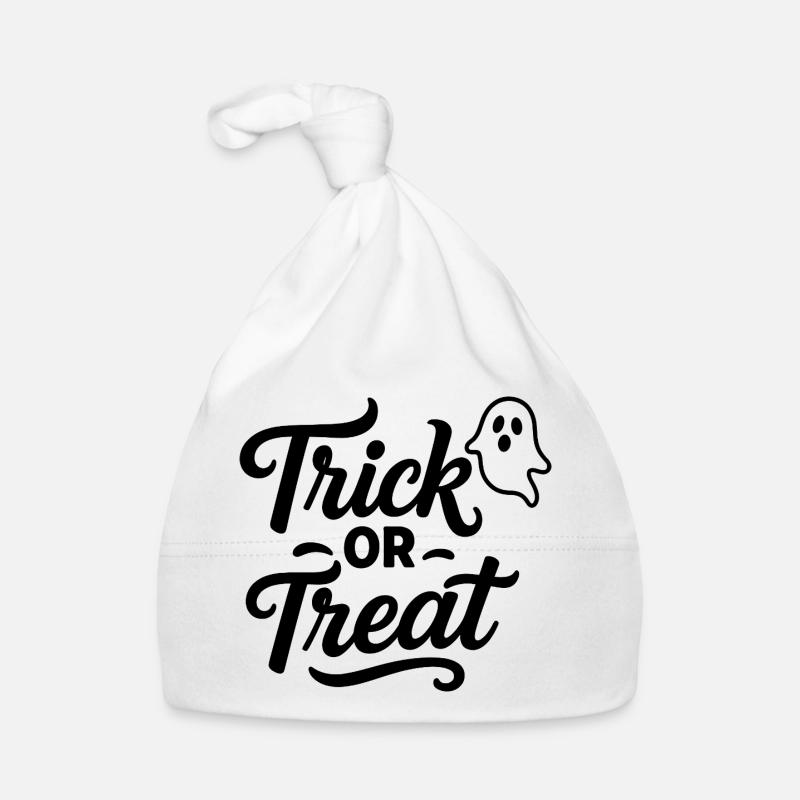 Trick or Treat with Ghost Organic Baby Cap
