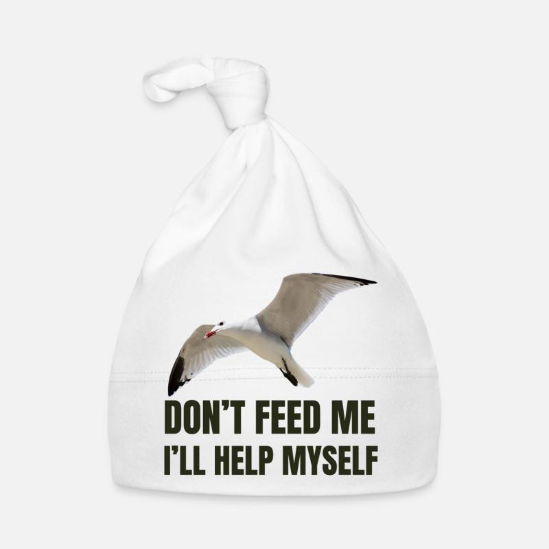 Möwe mit mutigem Statement Baby Bio-Mütze